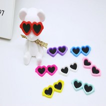 100개 - 데코장식 - 하트 선글라스, 연핑크-100개