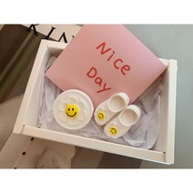 [라뮤즈캔들] 스마일 가방&신발 세트 차량 석고방향제 리필오일 박스포장, 화이트머스크, 옐로우