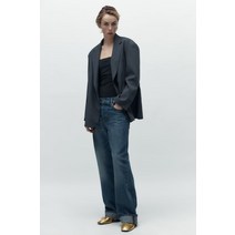 독일 자라 ZARA 가죽 블록 힐 발레리나