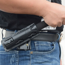 리빗 보안 고탄소강 경찰 삼단봉 경비 허리 거치대, 리빗-거치대, 1개