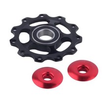 자전거 변속기 초경량 알루미늄 합금 후면 변속기 자키 휠 도로 자전거 MTB 가이드 롤러 아이들러 풀리 사이클링 부품 변속기 자키 휠 MTB 가이드 롤러 아이들러 풀리 사이클링 부품, 1PC Yellow