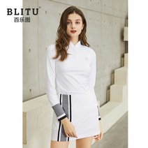 골프웨어 LPGA 여성 골프 류 숙녀 정장 봄 긴 소매 티셔츠 한국 패션 스트레치 얇은, 02 흰 양복, 03 L