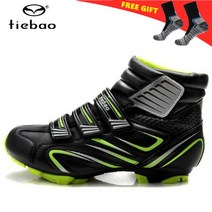 클릿슈즈 로드 mtb 피직 시디 클릿슈즈 tiebao sapatilha ciclismo 겨울 산악, 녹색과 선물, 11.5
