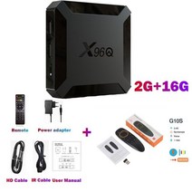 스마트 TV 박스 와이파이 구글 플레이어 셋톱 박스 안드로이드 10 올위너 H313 쿼드 코어 4K 60fps X96 1GB 8GB X96Q 2GB 16GB, 8.미국 플러그  2G 16G G10S