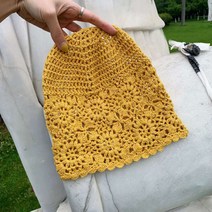 손뜨개모자 핸드메이드 봄 가을스타일 클래식 펀칭 러플 스티치 여성 여름 위빙 라탄 숲 공기주머니 x2개 4949431978