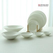 한국도자기 명품 파인본차이나 누보 접시 종지 찬기 요리볼 화이트 그릇 식기 전체모음, 원형접시, 1호 (약 16cm)