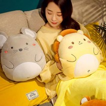 귀여운 동물 캐릭터 핸드워머 쿠션+담요세트 (6종) 포근한 집 가벼운 학교