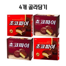 롯데 초코파이 12p 420g + 크라운 쵸코파이 12p 420g (4개) 골라담기, 롯데 초코파이12p 2개+크라운 쵸코파이12p 2개