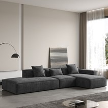 6인용쇼파 천쇼파 수입 쇼파전문매장 디자인소파, 5-6인 소파 ㄱ자형, 블랙