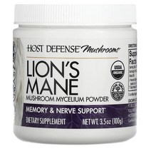 Fungi Perfecti Host Defense 노루궁뎅이버섯 버섯 균사체 분말 기억력 강화 100g35oz