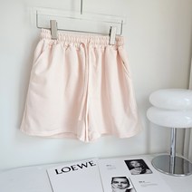 홀리데이위드유 여름 고무줄 밴딩 트레이닝 반바지 여성 3부 기본 팬츠