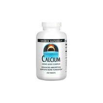 Source Naturals 소스내츄럴스 칼슘 250정 아미노산 콤플렉스 스테아르산 소비톨 솔비톨 소르비톨, 1개, 기본