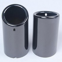 2pcs 자동차 배기 팁 파이프 커버 audi a3 8v 8p a4 b8 a1 q5 a5 vw tiguan 폭스 바겐 passat b7 cc 자동차 액세서리 마후라 머플러, 블랙 1 쌍