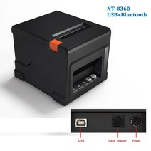레이저 각인기 커팅기 마킹기 Netum 80mm 열 영수증 프린터 자동 커터 레스토랑, nt-8360 usb블루투스, 영국 플러그