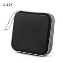 40 디스크 양면 CD DVD 보관 슬리브 케이스 정리 홀더 하드 박스 지갑 앨범, 01 black