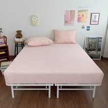 몽비쥬 무드 스트라이프 워싱멜란선염_홑겹 매트커버 (5colors) (맞춤가능)