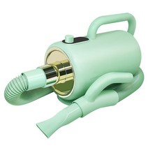 애견 에어탱크 블로어 대형견 드라이기 반려동물 건조기 자동 그루밍 송풍기 호스 무소음 헤어 드라이어 개 및 고양이용 220V 셀프 클리닝 고양이 브러시 Peineta 5 in 1, GREEN