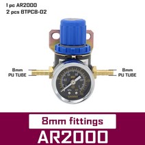 co2레귤레이터 분배기 레귤레이터 이탄 AR2000 1/4 ''Pneumatic 미니 공기압 릴리프 제어 압축기, 09 8mm fittings