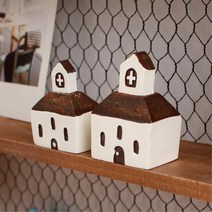 미니 엔틱 교회 성당 건물 모형 장식품 오너먼트 현관 실내장식 가게 소품 감성 카페