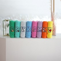 BT21 와펜 뱃지 세면타올 140g, 1개, 핑크