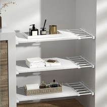 1개 압축선반 추가선반 길이조절 옷장선반 압축진열대 압축선반대, 대(35cm*50-80cm)