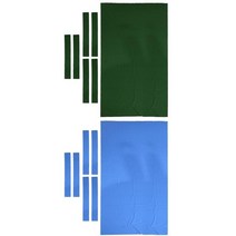 2 세트 9피트 스누커 당구대 교체용 6Pcs 스트립이 있는 당구대 천 - 녹색 및 파란색 0.6mm, 양모, 블루 그린