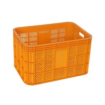 뉴플라스틱 농산물상자 과일박스 사각상자 운반상자 이사박스 플라스틱 바구니, 사각상자_황색, 1