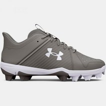 키즈 UA 언더아머 언더아머 리드오프 로우 RM 주니어 베이스볼 야구 Cleats - BaseballGray/White 3025600-001