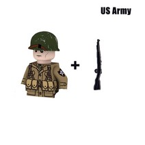 호환레고 WW2 군대 빌딩 블록 소련 미국 영국 프랑스 중국 군인 미니 액션 피규어 브릭 장난감 어린이 크, 15 1pcs