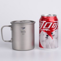 야외 티타늄 워터 머그 접이식 손잡이 포함 티타늄 뚜껑 음료 용기 캠핑 컵 초경량 여행 머그 220ml-900ml, 400ml Ti3203