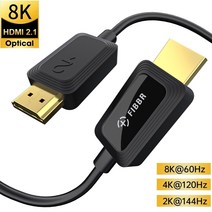 인테리어부품fibbr 광섬유 8k 60hz hdmi 2.1 호환 케이블 48gbps 4k 120hz 144hz earc hdr hdcp 2.2 2.3 hdtv ps5 xbox, 로즈 레드, 2m