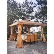 캐노피 몽골텐트 마당 옥상 펜션 야외테라스 그늘막, 3x3m  초가집