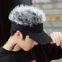 골프모자 가발 썬캡 남자 여름 겨울 패션 선바이저 가발썬캡 자외선차단모자 골프썬캡 모자 남성모자, 본상품선택