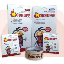 화이어아웃 콘센트 소화용구 붙이는스티커형 소화용기, 열변색형