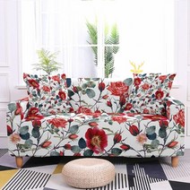 쇼파스툴 모듈쇼파 코너형쇼파 미니쇼파 북유럽 유화 녹색 잎 꽃 패턴 인쇄 패션 소파 커버 드레서 홈 액세서리 및 도구 소파 커버, 세트 14, 4인승 235-300cm