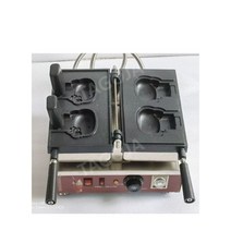 TAGOJA 와플콘 아이스크림 악어 와플 메이커 간식 카페, 키티 모양, 220V, 유럽 연합