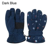 스키이너장갑 발열 이너 방한 스노우보드 장갑1쌍 겨울 어린이 키즈 Windproof 스키 장갑 긴팔 Mitten 눈, 02 Dark Blue_01 싱글 사이즈