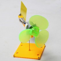 미니 수력 발전기 소형 풍력 터빈 모델 DIY 키트 발 DC 모터 + 블레이드 LED 홀더 0.1V-18V, 한개옵션0