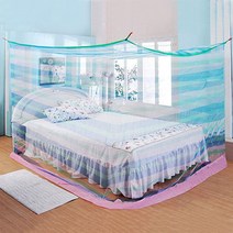 국산 말방울 사각 모기장 방충망 침대 캐노피 텐트 관절모기장 사각모기장 침대모기장 차박모기, 말방울모기장7-8인용