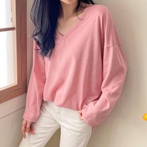 디어제인(DEARJANE) [디어제인]리엔브이넥티셔츠 de00529