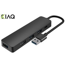 KIAQ USB3.0A 수-4xUSB3.0A 암 + PD 변환 어댑터 바퀴통 도킹 스테이션, 4xUSB3.0 포트 + PD, 5Gbps