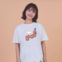키밍 RABBIT 토끼 남성여름패션 기본면티 남성반팔면티 남성반목티 셔츠시밀러룩 검은색티 커플여름