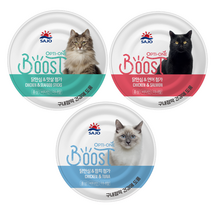 사조옵티원부스터캣 160g * 24캔 고양이 구내 점막 건강에 도움이 되는 애묘 간식, 닭안심과 참치 160g * 24입