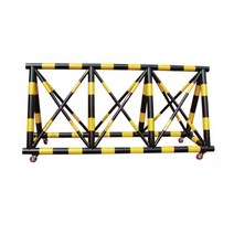 스틸바리케이드 12번 : H1200-L4000-100-50 파이 스텐바리케이드 삼각볼라드 우레탄 전선보호대 전선보호 과속방지턱 코너보호대 접착식