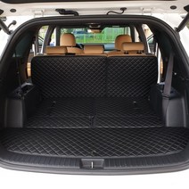 아이빌 기아 4세대 쏘렌토 MQ4 신형퀼팅 4D 자동차 트렁크매트 + 2열등받이 풀세트, 5인승 일체형, 블랙+골드
