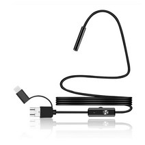 배관내시경 7mm 마이크로 내시경 USB 유연한 자동차 파이프 검사 Borescope 카메라 6 LED 조명 지원 Type-C, 04 3.5m_02 7.0mm Hard Cable