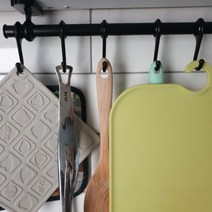 이케아 주방 레일 걸이 타올걸이 주방선반, 이케아 후크 블랙7cm(5개입)