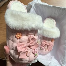 귀여운 짱구 시나모롤 그로밋 디자인 부드러운 층간소음 방지 슬리퍼 실내화 사무실 거실 실내 털 보온 겨울 여름 거실화 커스텀 기능성, AN + 240-245