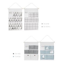 안방 카페 인테리어 벽에거는 예쁜 수납 주머니 소품정리함 혼수, 7칸 북극곰