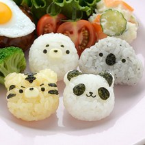 (일본) 팬더 동물원 도시락꾸미기 데코 주먹밥틀 김펀치 세트
